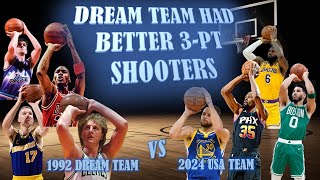 1992 Dream Team vs 2024 Team USA Which is the better 3pt shooting team [upl. by Watts]