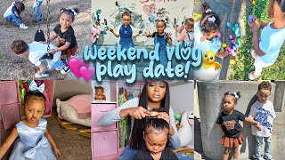 WEEKEND VLOG Nyielle’s 1st PlayDate with her Bestfriend  GRWM  Easter Vlog  etc [upl. by Schumer]