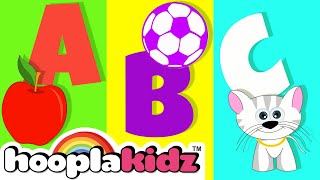 ABC Song NEW  A For Apple  Nursery Rhymes By HooplaKidz [upl. by Kuska653]