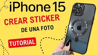 💥👇Como convertir una foto en sticker iPhone 15 Pro Max hacer stickers para WhatsApp sin app 💥👇 [upl. by Danita]