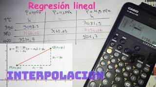 ⚡ Interpolación con calculadora CASIO 82 X 350 570 PLUS 991 CW en regresión lineal manejo de tablas [upl. by Lorens]