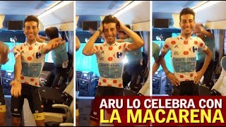 Fabio Aru celebró su victoria en el Tour bailando La Macarena  Diario AS [upl. by Hewe634]