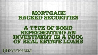 Mortgage Backed Securities Explained Investopedia [upl. by Deckert]