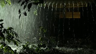 Deep Sleep Instantly With Heavy Rain On Roof amp Thunder  Relaxing Rain Sounds For Sleep Meditation [upl. by Nylodam607]