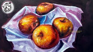 Pintura al Oleo Paso a Paso  Como Pintar Manzanas Realistas al Oleo 22 [upl. by Yziar]