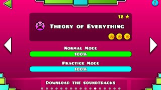 Geometry Dash  Theory of Everything 100 Complete [upl. by Crystal]