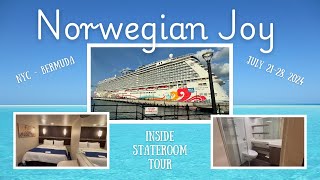 Tour of Norwegian Joy Inside Stateroom 5113  Norwegian Cruise Line NYCBermuda July 2024 [upl. by Malsi374]