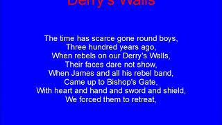 Derry’s Walls With Lyrics  Rangers Song [upl. by Drallim]