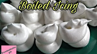 How to make Boiled Icing  Stabilize Boiled Icing [upl. by Ahseekan]