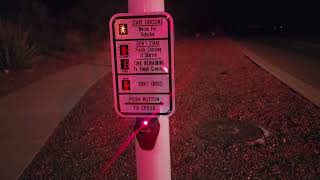 NIGHT TIME My Crosswalk Button Experience At Arrowsmith Dr With Polara iN3s Oro Valley AZ [upl. by Nivel538]