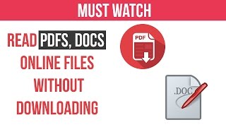 Must Watch Read PDFs Docs Online files without Downloading  Google Tricks  No Software Needed [upl. by Sorvats]