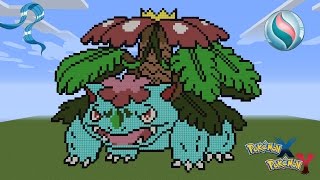 Minecraft Pixel Art Pokemon Venusaur Mega Evolution [upl. by Icart]