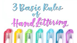 3 Basic Hand Lettering Rules for Beginners to Improve your Hand Lettering Fonts [upl. by Eniroc713]