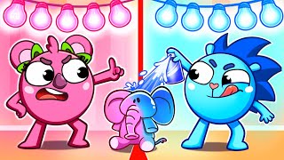 Canção Do Duelo Rosa Ou Azul🩷💙  Canções Infantis Divertidas 😻🐨🐰🦁 Por Baby Zoo [upl. by Epolenep]