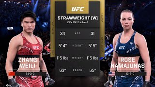 UFC 5 Gameplay Zhang Weili vs Rose Namajunas [upl. by Shama]