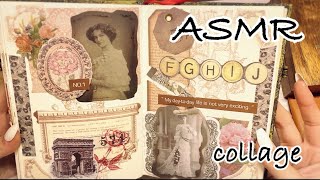 vintage collage【asmrcollagevintagejunk journalrelaxing sound】 [upl. by Gwyneth688]