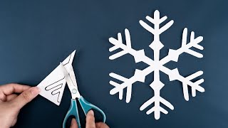 The Easiest Paper SnowflakeChristmas SnowflakeHow to make snowflakes out of paperSnowflake 69 [upl. by Karlene]