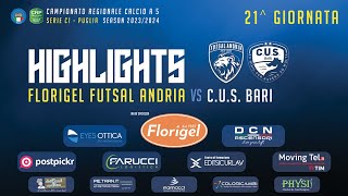 𝗛𝗶𝗴𝗵𝗹𝗶𝗴𝗵𝘁𝘀  Florigel Futsal Andria  CUS Bari [upl. by Maryanne]