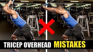 TRICEPS OVERHEAD CABLE EXTENSION 5 Mistakes खतरनाक गलतियां [upl. by Joellen]