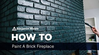 How to Paint a Brick Fireplace  Benjamin Moore [upl. by Hegarty104]