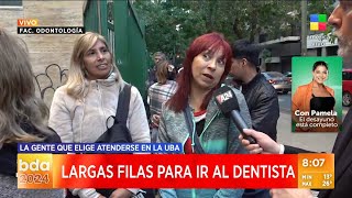 Largas filas para ir al dentista la gente que elige atenderse en la UBA [upl. by Niwred]