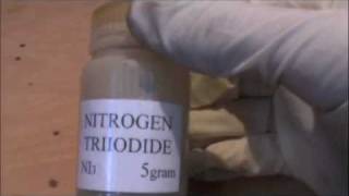 NITROGEN TRIIODIDE explosive demonstration [upl. by Jumbala]