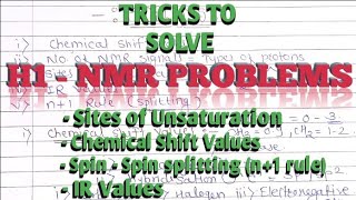 H1 NMR SPECTROSCOPY PROBLEMS Solving Examples organic chemistry NMR problems solving tricks [upl. by Morice]