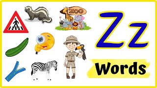 Z words  Writing letter Z  Z words for kids  Capital letter Z  Educational video for kids abc [upl. by Ilsel]