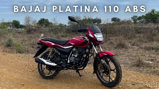 2023 Bajaj Platina 110 ABS Review  Mileage King with Better Safety [upl. by Golter]