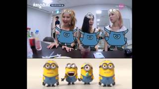 태티서즈 바나나송 미니언즈 snsd tts minions banana song [upl. by Nalod]