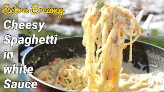 Spaghetti Recipe  white sauce Spaghetti  White Sauce Pasta Recipe  Pasta Recipe [upl. by Schwarz]