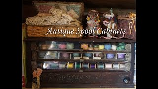 Antique Spool Cabinets in a sewing snug [upl. by Daigle]