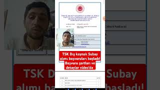 TSK Dış kaynak Subay alımı başvuruları başladı Başvuru şartları ve detaylar videoda tsk subay [upl. by Mintun]