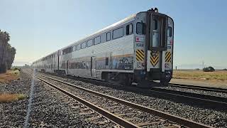 Amtrak Capitol Corridor 727 at Mowry Ave Newark CA with CDTX 2124 SC44 and 8310 Cab Car amtrak [upl. by Brenza918]