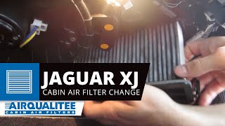 Jaguar XJ Cabin Air Filter Replacement  2010 2011 2012 2013 2014 2015 2016 2017 2018 2019  AQ1215C [upl. by Odlaw]