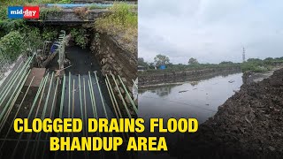 Mumbai Rains 2024 BMC drain work led to Bhandup rail flooding [upl. by Obel]