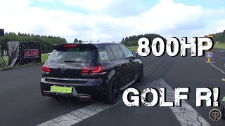 800HP VOLKSWAGEN GOLF R BiTurbo  ACCELERATIONS [upl. by Ambur987]