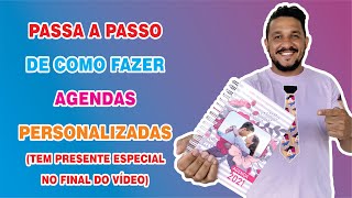 Passo a passo de como fazer uma agenda personalizada lembrando que tem presente ao final do vídeo [upl. by Gael512]