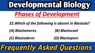 phases of development  embryology  developmental biology  general embryology mcq [upl. by Ertha]