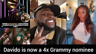 Davido celebrate his Grammy nomination as Arya starr cryout for not being nominated [upl. by Omer990]