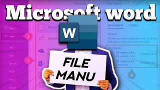 File Manu of MS Office  Full Explanation  My Studies [upl. by Meli]