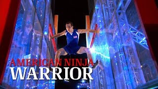 Joe Moravsky at Stage 1 of American Ninja Warrior USA vs The World 2014  American Ninja Warrior [upl. by Karia]