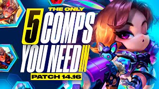 The Only 5 Comps You Need to Climb on Patch 1416  TFT Set 12 Guide [upl. by Karie]