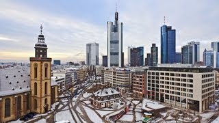 Frankfurt Germany Winter In The City Only Sights amp Sounds 1 [upl. by Neerhtak]