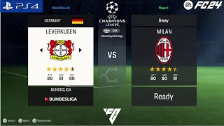 FC 24  Bayer 04 Leverkusen VS AC Milan  UEFA Champions League [upl. by Dib22]