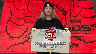 Opening NEVER BEFORE SEEN YuGiOh Quarter Century Celebration Prize Box [upl. by Nalyorf641]