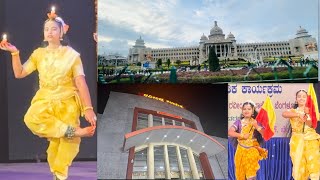 Ravindra Kalakshetra Bharatanatyam performance in Bangaloreamp👉Vidhana Soudha assemblyvlog Likeamp [upl. by Gerianna652]