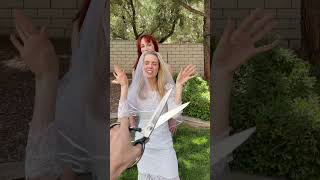 Bride cuts her dress on Wedding day pt 16 [upl. by Ailadgim]