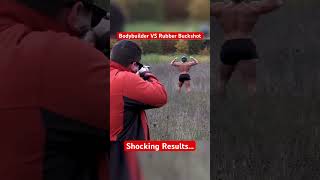 Shot by 12 Gauge RUBBER BUCKSHOT  Shocking Results… funny experiment science [upl. by Sunil]