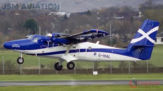 Loganair Twin Otter Takeoff  GLA Spotting  JSM Aviation [upl. by Spieler]